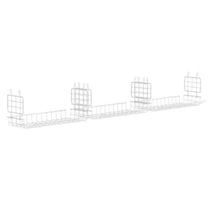 Hideaway 15.75 in. L x 7.78 in. D White Behind-the-Hangers Wire Closet Shelf (3-Pack)