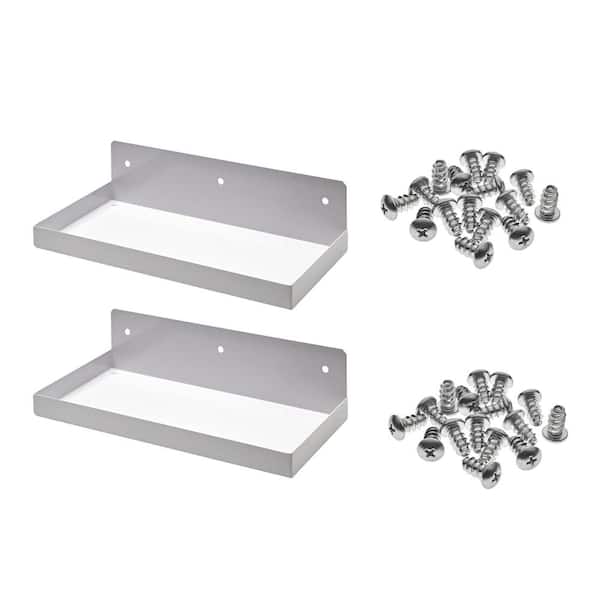 Triton Products 12 in. W x 6 in. D Epoxy Coated Steel Shelf for DuraBoard in White (2-Pack)