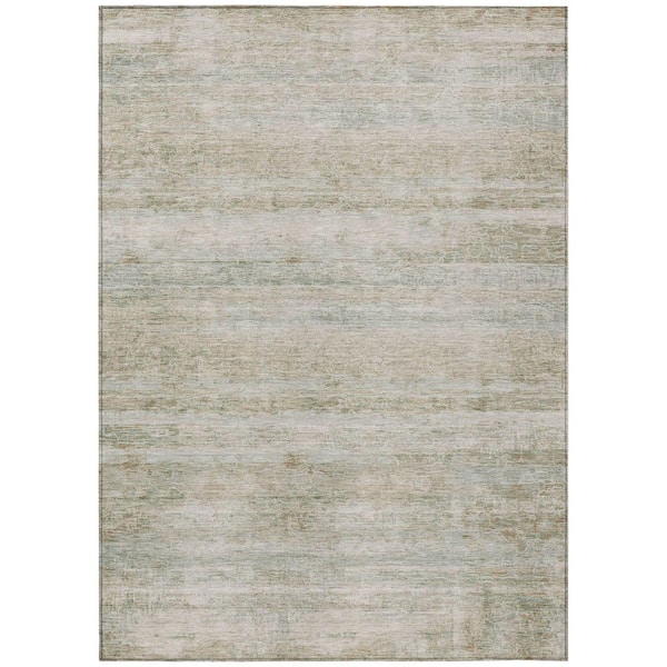 Chantille Machine Washable Indoor/Outdoor Abstract ACN2154 Putty 2 ft. 6 in. x 3 ft. 10 in. Area Rug