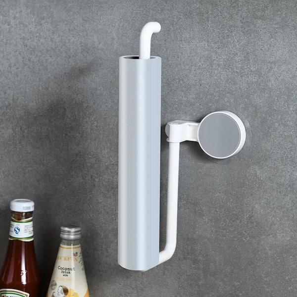 Kitchen Paper Towel Rack Wall-Mounted Hanging Shelf Cling Film Bag Storage Rag Rack Roll Paper Rack Without Punching