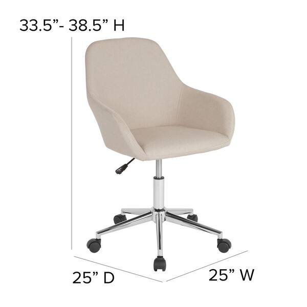 Beige fabric 2025 office chair