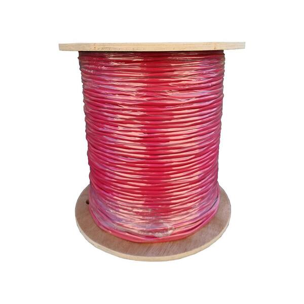 Syston Cable Technology 1,000 ft. 18/2 Red Solid Shielded CL3R/Riser Spool UL Fire Alarm Cable
