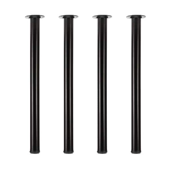 Angel Sar 28 in. Black Adjustable Metal Desk Legs for Coffee Table and Side Table (4-Pack)