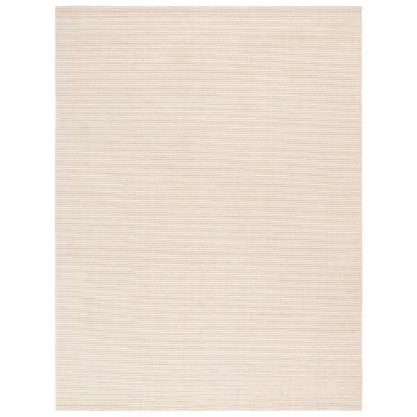 Himalaya 8 ft. x 10 ft. Ivory Crosshatch High-Low Area Rug