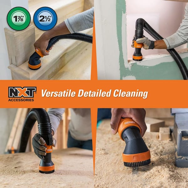 1-7/8 in. to 2-1/2 in. DA1701 NXT Dual Rotating Dusting Brush Shop Vacuum Accessory for RIDGID NXT Wet Dry Vacs