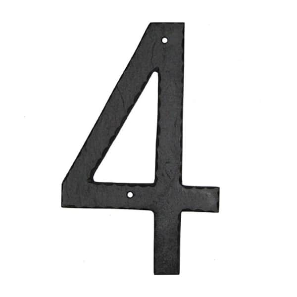 Montague Metal Products 10 in. Textured House Number 4