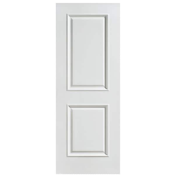 Masonite 28 in. x 80 in. Palazzo Capri Smooth 2-Panel Square Solid Core Primed Composite Interior Door Slab