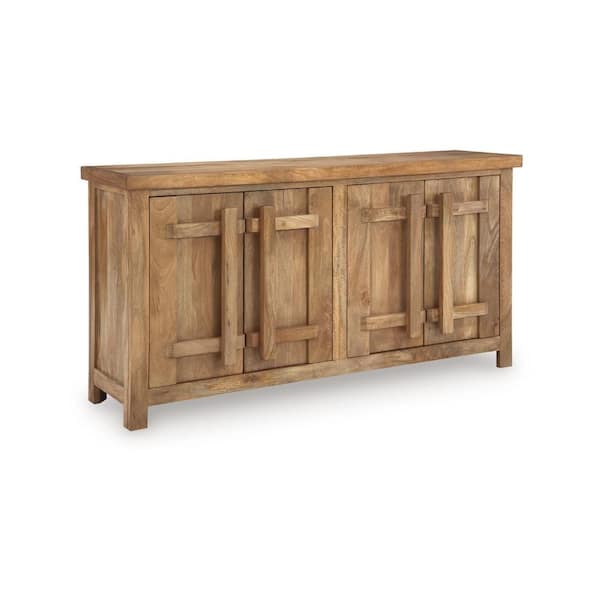 Brown Mango Wood 68 in. Sideboard Cabinet Console