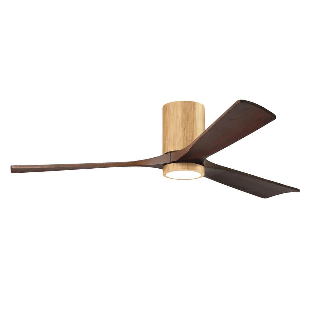 Matthews Fan Company Irene-3HLK 60 in. Integrated LED Indoor/Outdoor Brown Ceiling Fan with Remote and Wall Control Included -  IR3HLK-LM-WA-60