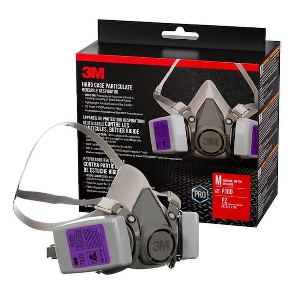 P100 Hard Case Particulate Reusable Respirator, Medium, 1-Facepiece and 1 Pair