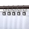 Utopia Alley Double Shower Curtain Hooks for Bathroom Rust Resistant Shower  Curtain Hooks Rings Crystal Design in Oil Rubbed Bronze HK22RB - The Home  Depot