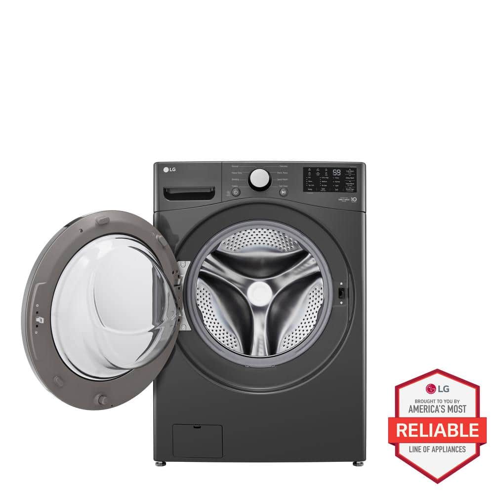 5.0 Cu. Ft. High Efficiency Black Front Load Washer