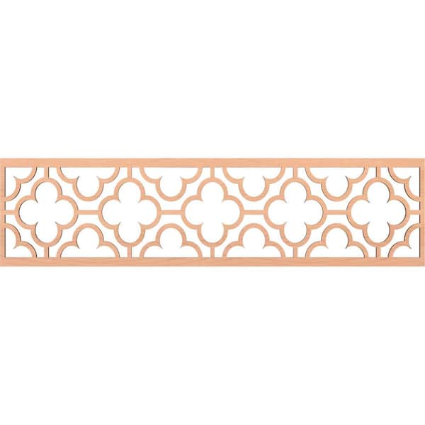 Ekena Millwork Chicago Fretwork 0.25 in. D x 47 in. W x 12 in. L Alder Wood Panel Moulding