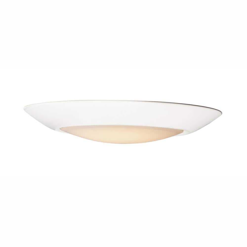 White Polycarbonate LED Flush Mount Ceiling Light