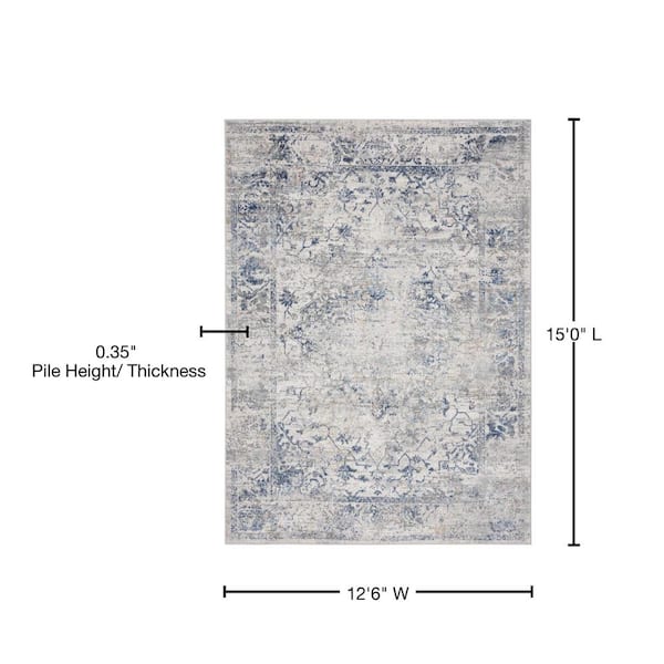 Austin Clark Blue 12 ft. 6 in. x 15 ft. Oversize Area Rug