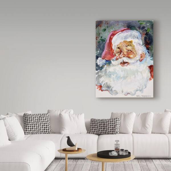 Trademark Fine Art Santa Face by Hal Frenck Hidden Frame Home Wall