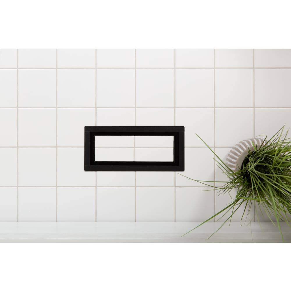 Matte Black 4"x12" Steel Floor Register