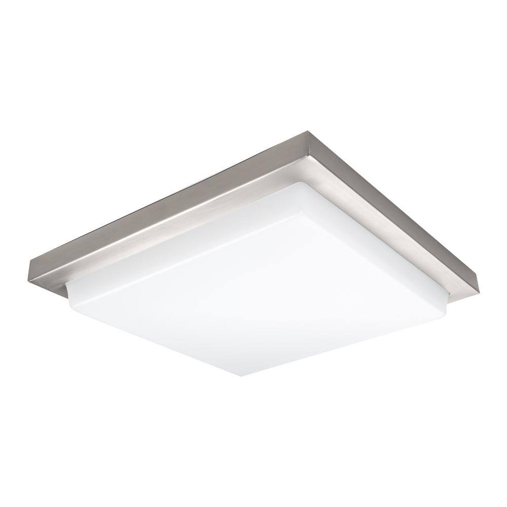 Metro Square 18" Brushed Nickel LED Energy Star Flush Mount
