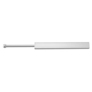 Sidelines 0.91 in. in Silver Extendable Closet Rod Chrome