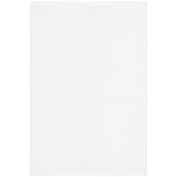 Loft Ivory 3 ft. x 5 ft. Machine Washable Modern Solid Area Rug