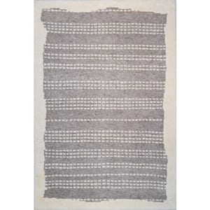 Jamari Grey 9 ft. x 12 ft. (8 ft. 6 in. x 11 ft. 6 in.) Geometric Transitional Area Rug