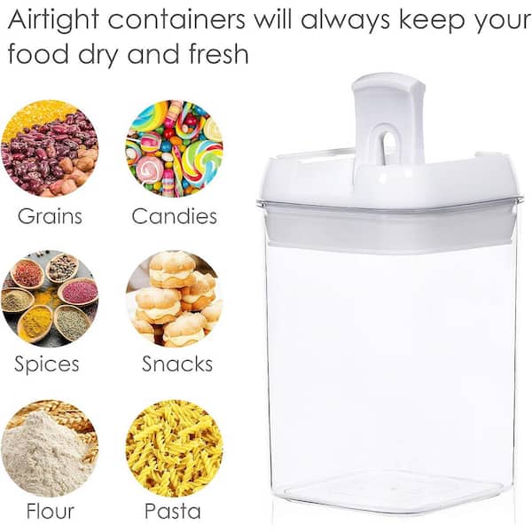 Airtight Food Storage Containers Set 15Pcs With Lids, Cereal Flour Sugar  Canister Set, BPA Free Plastic Dry Food Bins Pantry, Kitchen Organization  and Storage, for Counter Spaghetti Flour Sugar Rice 