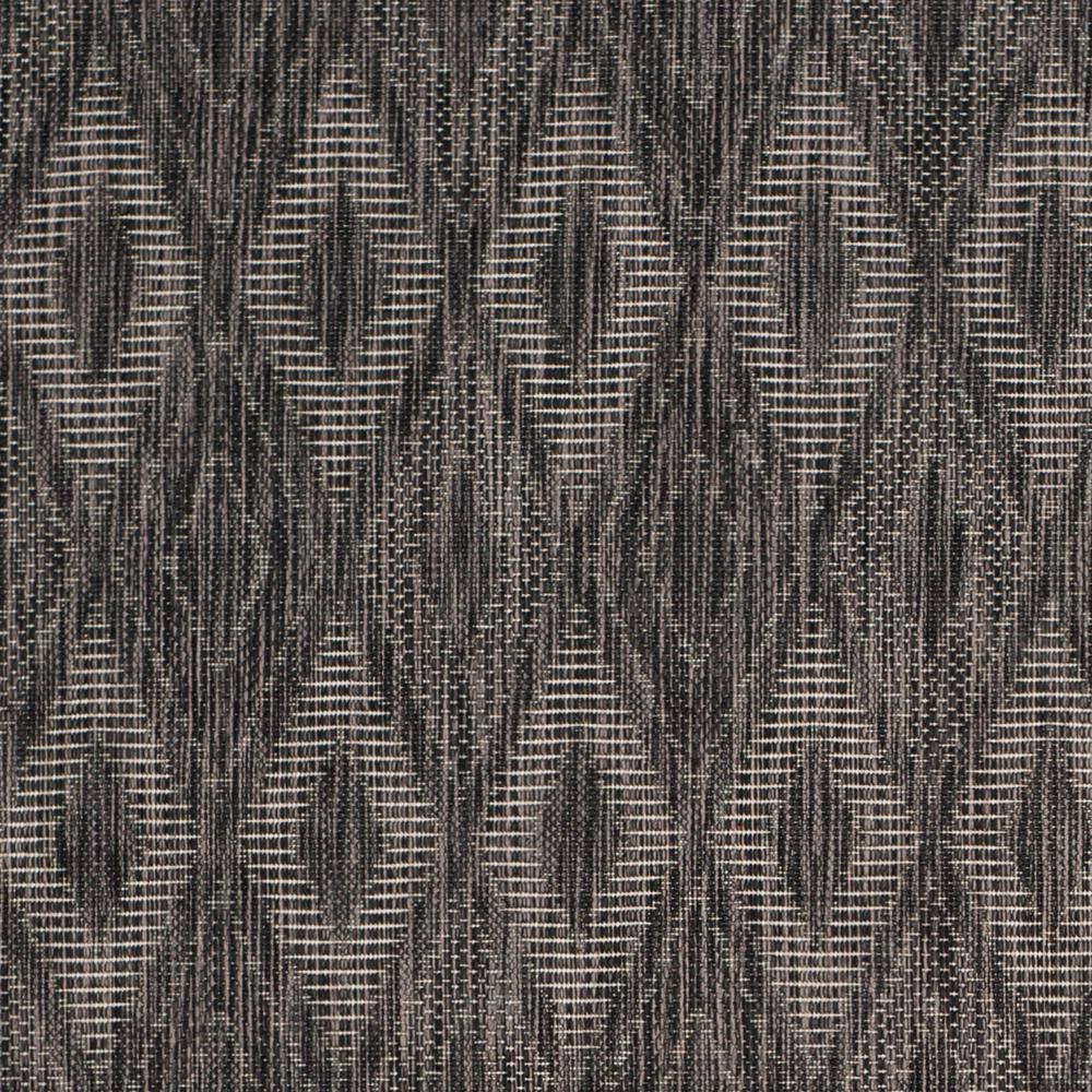 Black Round Flat Woven Synthetic Area Rug