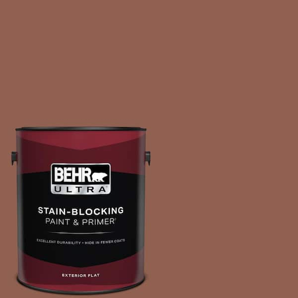 BEHR ULTRA 1 gal. #210F-7 Brown Thrush Flat Exterior Paint & Primer