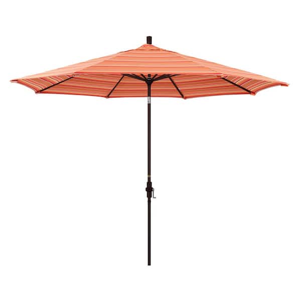 11 ft aluminum auto tilt patio umbrella in dolce mango California 12-Year Protection 9-Ft Outdoor Umbrella, Sunbrella Fade-Resistant Acrylic Fabric, and Crank, Heavy-Duty Frame/Reinforced Ribs, Bronze Pole, Dolve : Patio, Lawn & Garden large 11 ft ACEGOSES 11-ft Aluminum Light gray