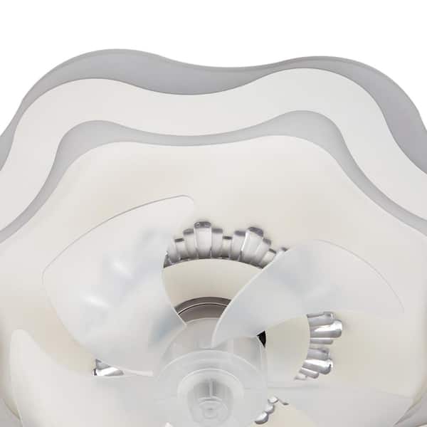 OUKANING 19 in. Modern Integrated LED Indoor Flower Shape