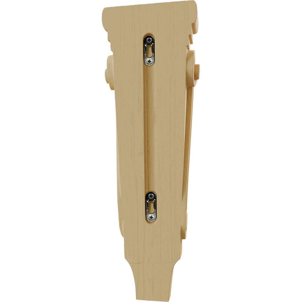 Medium Unfinished Alder Wood Traditional Pilaster Corbel