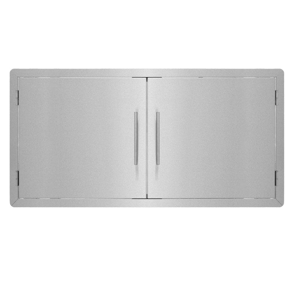 Adirhome 42 In Stainless Steel Single Face Bbq Grill Double Access Door Panel 302 42 Sf The Home Depot