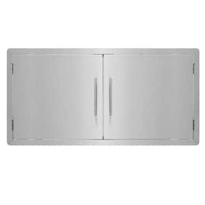 42 in. Stainless Steel Single Face BBQ Grill Double Access Door Panel