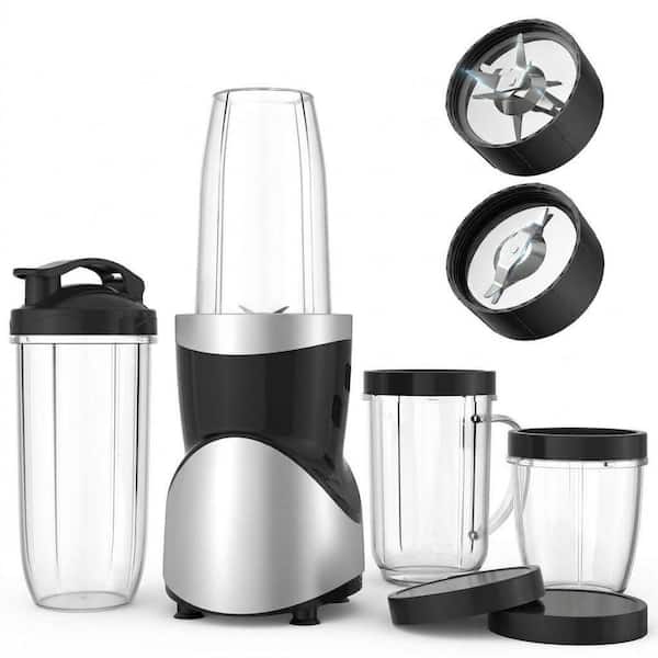 Black Stainless Steel Personal Blender Smoothie Maker with 6-Blade System, High-Speed 900W Motor, 1 Piece