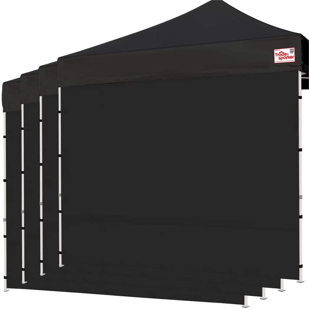Tradesparker Series 10 ft. x 10 ft. Black Pop-up Canopy Tent