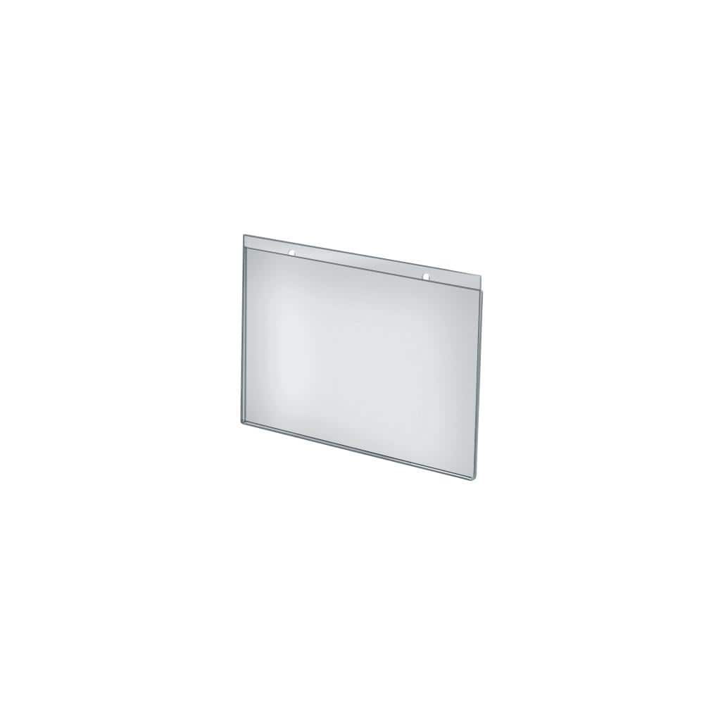 Clear Acrylic Horizontal Wall Mount Sign Holder, 8.5" x 5.5", Set of 10
