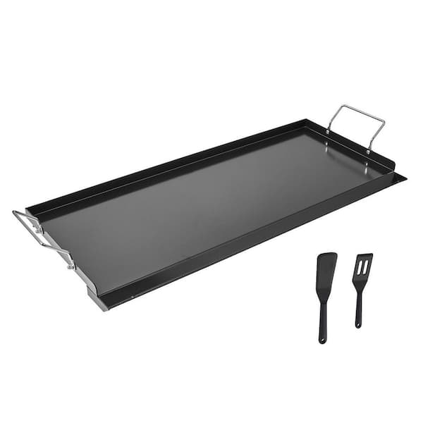 Carbon Steel Griddle, 32x14 in. Universal Flat Top Rectangular Plate, Gas Grill Griddle for BBQ Grill, Teppanyaki