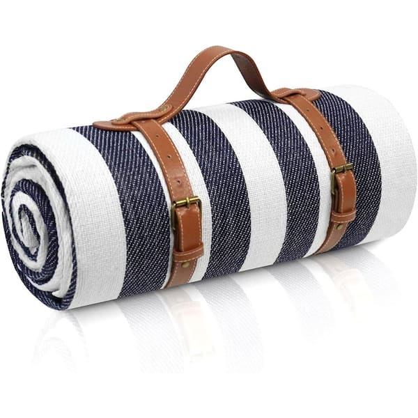 80 in. x 80 in. Picnic Blanket Extra Large, Waterproof Foldable Beach Blanket, 3-Layer Outdoor Blanket for 6 to 8 Adults
