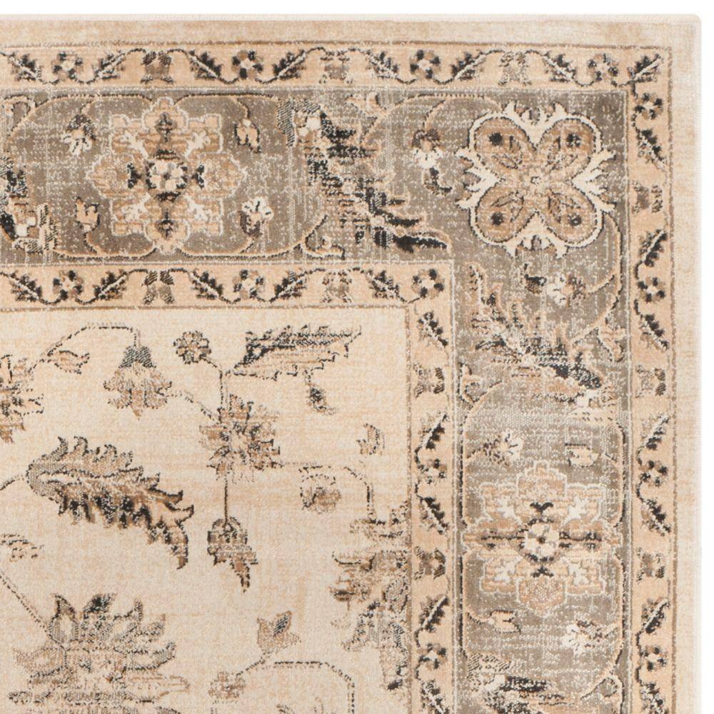Reversible Stone & Mouse Wool-Viscose Blend Area Rug - 6'7" x 9'2"