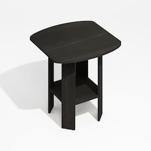 Modern 20 in. Black Espresso Wood End Table