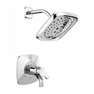 Tesla 1-Handle Wall-Mount Shower Faucet Trim Kit in Chrome (Valve Not Included)