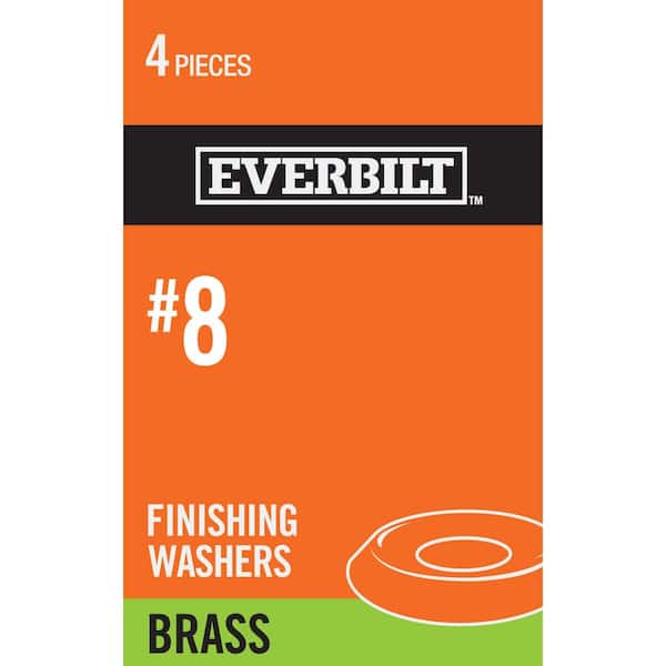 Everbilt #8 Brass Finishing Washer (4 per Pack)