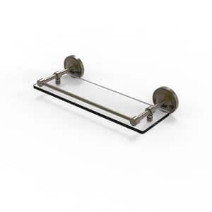 Allied Brass 16 Inch Tempered Glass Shelf with Gallery Rail