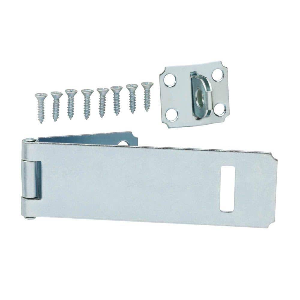 Heavy Duty Door Gate Hasp & Staple Sizes 3" 4" 6" inch Black or Zinc Security 