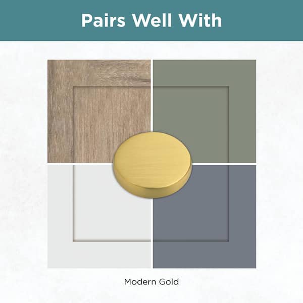 Liberty Simply Geometric 1-1/8 in. (29 mm) Modern Gold Square