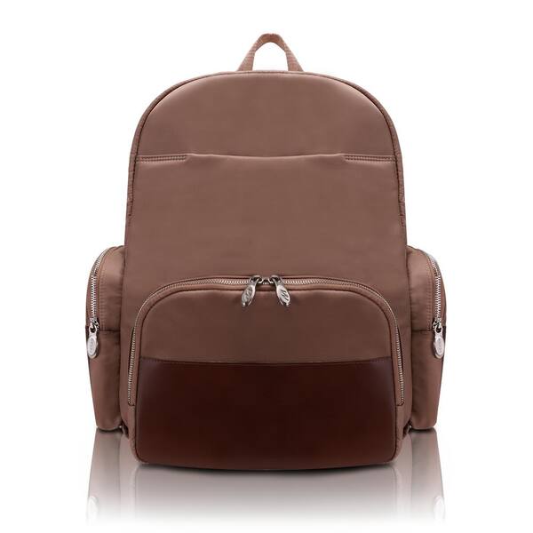 leather trim backpack