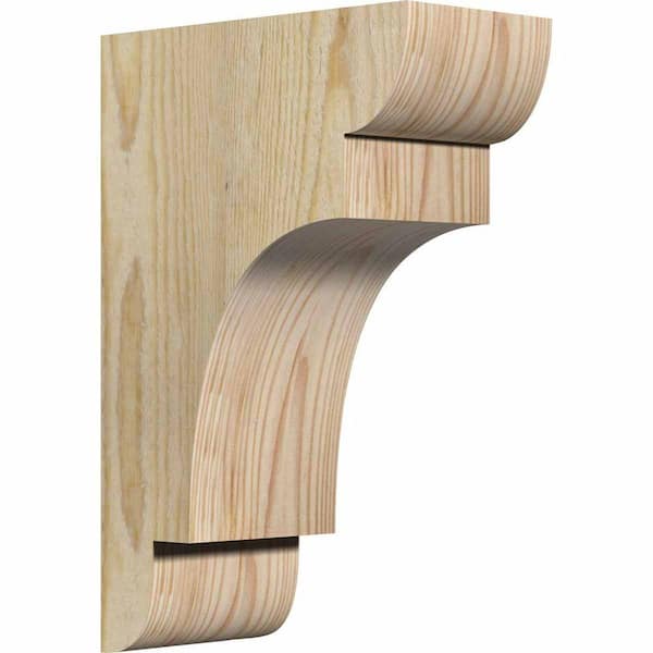 Ekena Millwork 4 in. x 8 in. x 12 in. Douglas Fir New Brighton Rough Sawn Corbel