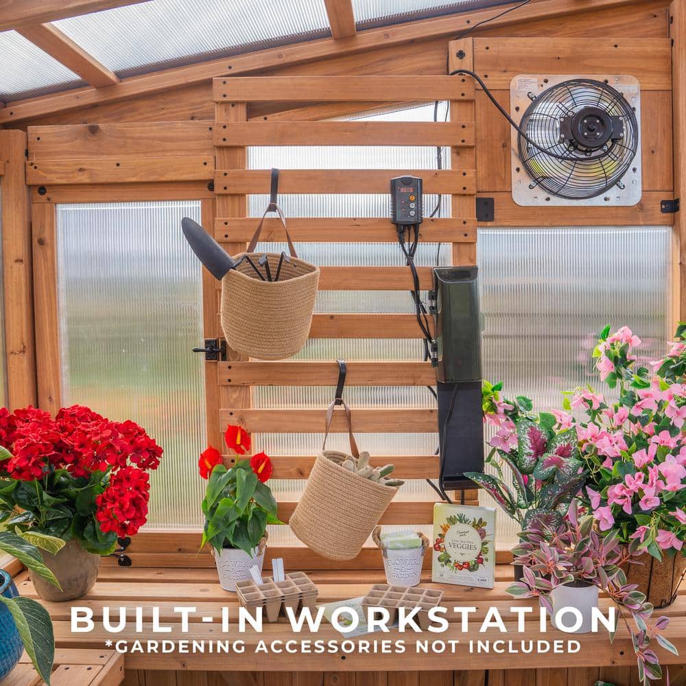Willow 9 x 6 Wooden Polycarbonate Greenhouse