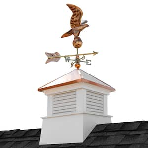 18 in. Square Manchester Vinyl Cupola with Eagle Weathervane