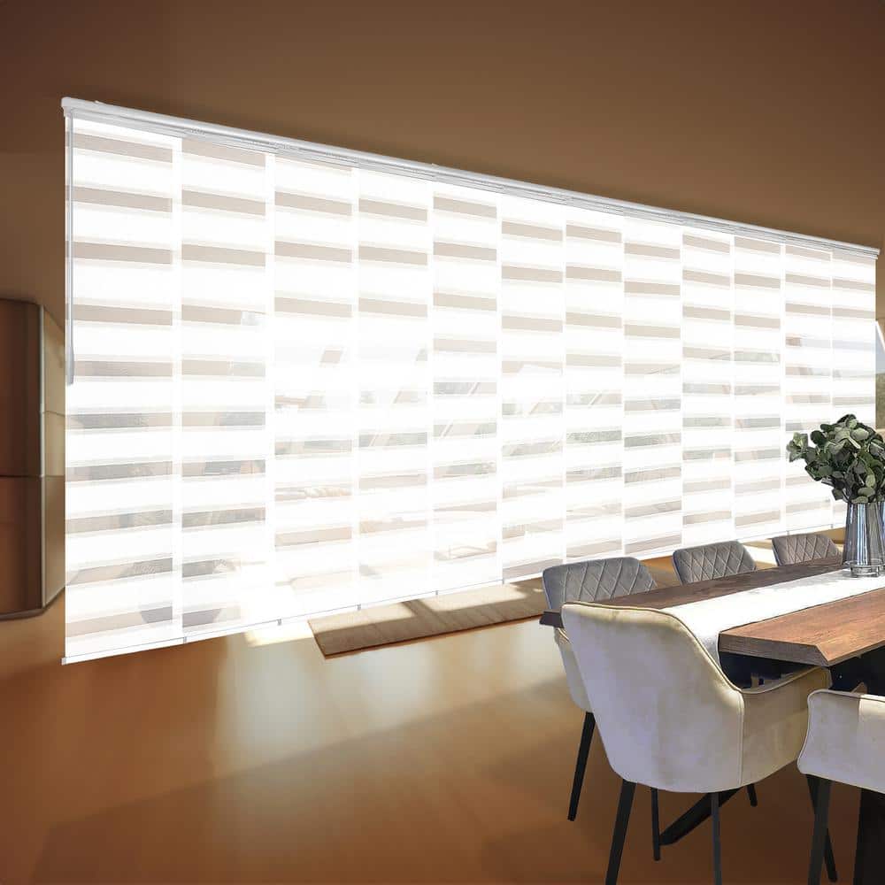 Spotlight 140 in. - 260 in. W x 116 in. L Adjustable 12-Panel White Double Rail Panel Track with 23.5 in. Slates price history on PriceWatchPro